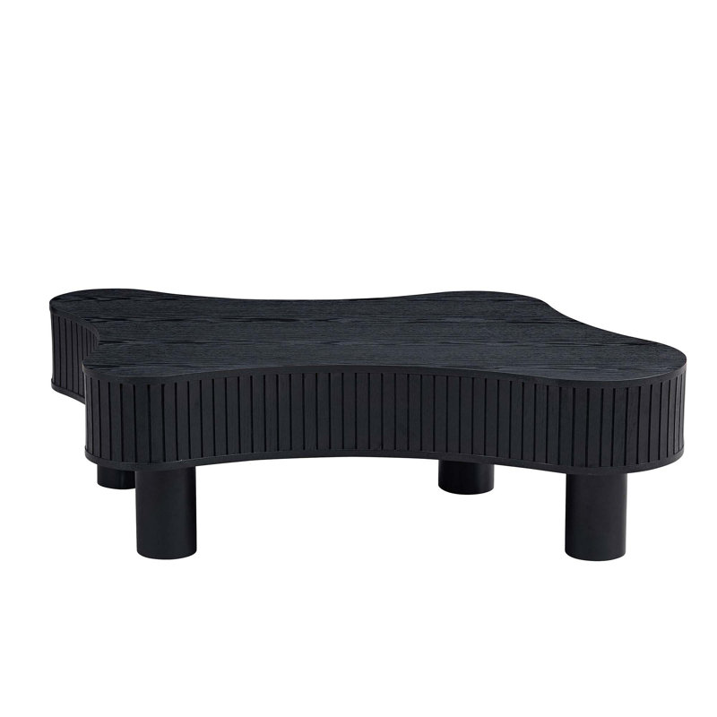 Irregular Shaped Coffee Table, Black