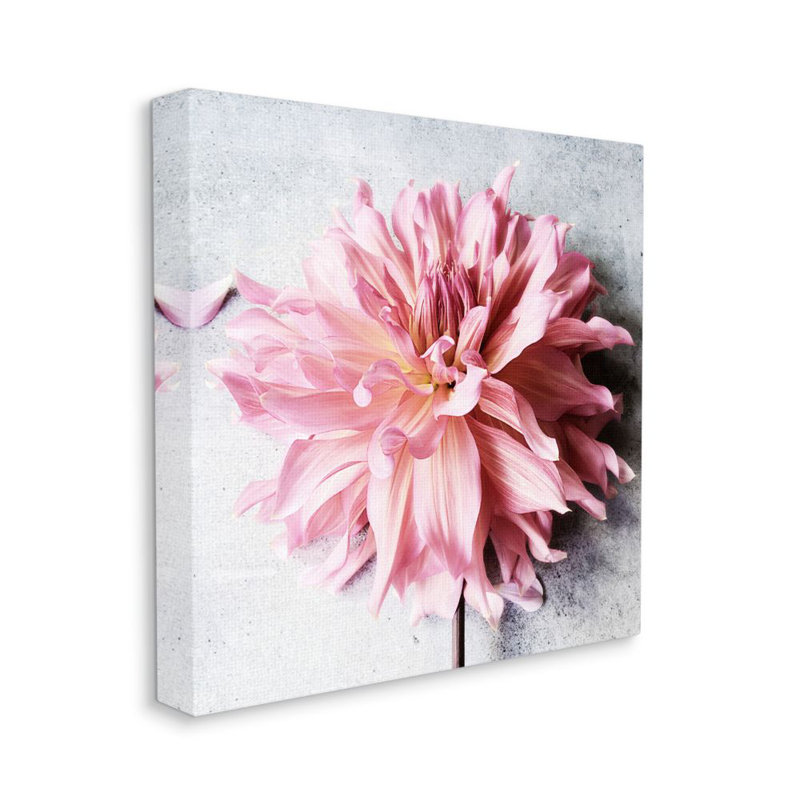«Pink Spring Floral» par Sarah Jane - reproduction d'art graphique sur toile, H 24 po x l 24 po x 1,5 po, Toile tendue