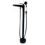 Robinet de baignoire autoportant à fixation au sol avec douche à main Pluto - Noir mat-95302653-95426499