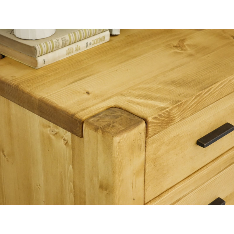 Mccraw Solid Wood 100cm W 4 - Drawer Chest of Drawers