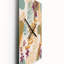 Fleurs, silhouettes et formes fluides - Horloge murale moderne-67001369