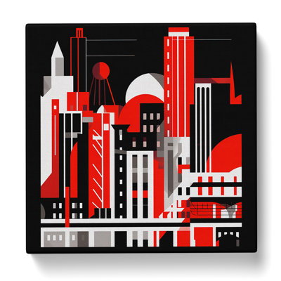 City Of Manchester Constructivism - Wrapped Canvas