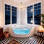 Baignoire tourbillon de coin en acrylique pour 2 personnes 59 pouces KORRA