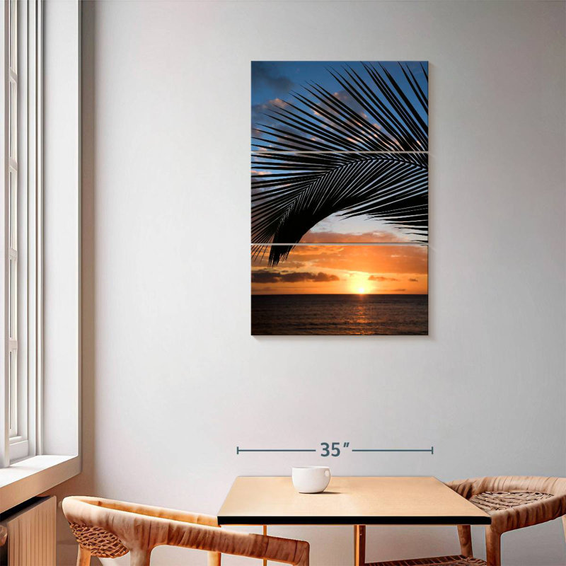 Coucher de soleil Harnek à Maui Beach, H 57 po x l 36 po