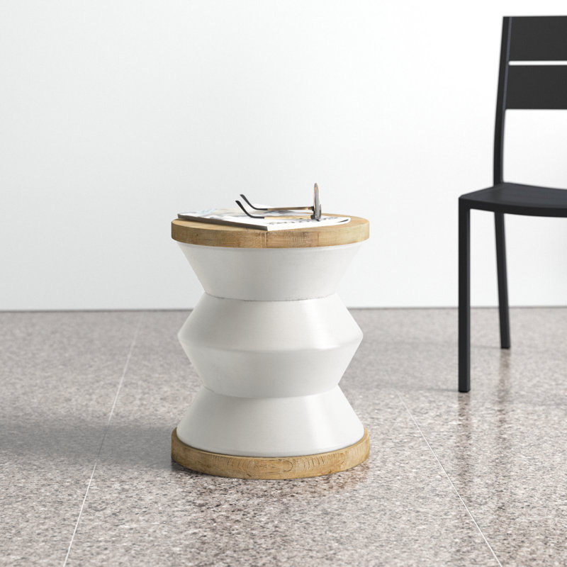 Bogins Round Concrete Outdoor Side Table