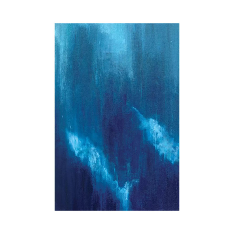 Azul Profundo Triptych I by Suzanne Wilkins - Gallery-Wrapped Canvas Giclée on Canvas, Canvas, 20.32 cm H x 30.48 cm W