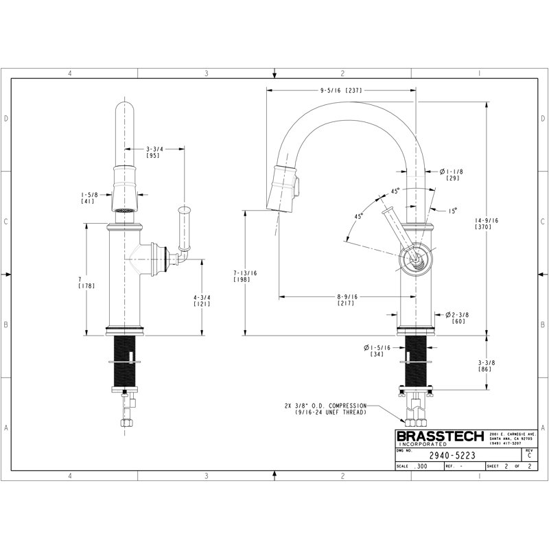 Taft Single Handle Pull Down Bar Faucet, Forever Brass (PVD)