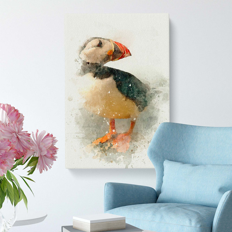 An Atlantic Puffin - Wrapped Canvas Print, 61 cm H x 40.6 cm W
