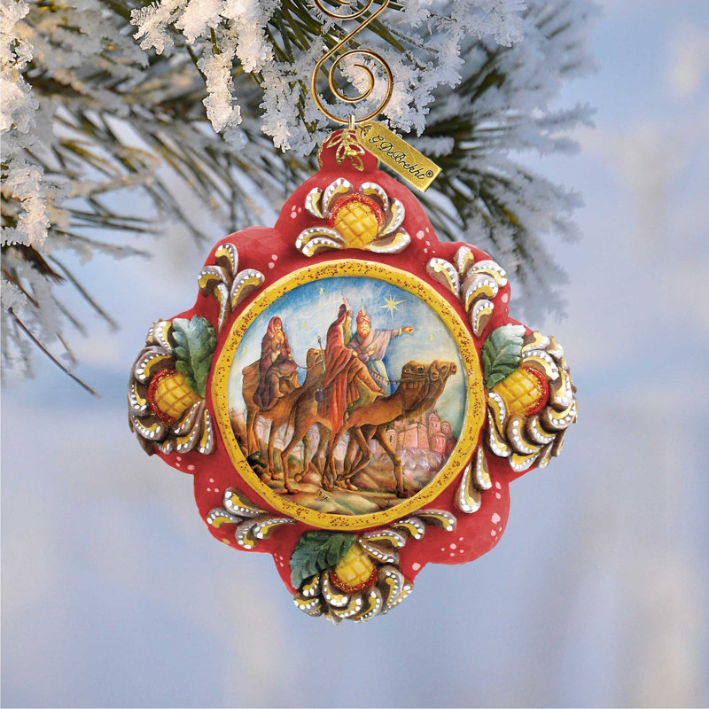 Collection de derevo ornement crèche 3 kings