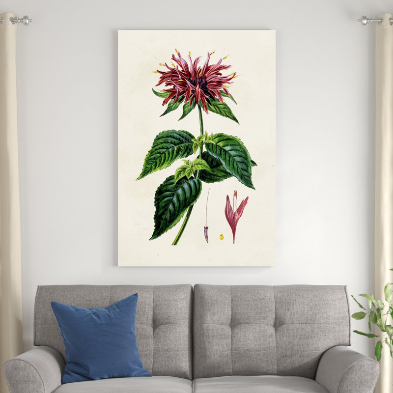 Dossier floral antique I, H 48 po x l 32 po x P 1,25 po