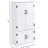 HOMCOM 48.5" Farmhouse Kitchen Pantry, Floor Storage Cabinet, Cupboard Organizer, White