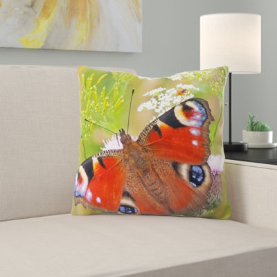 Coussin de papillon peacock