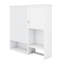 Armoire à pharmacie de salle de bain, armoire de rangement murale avec miroir, tablette ouverte-1041253386