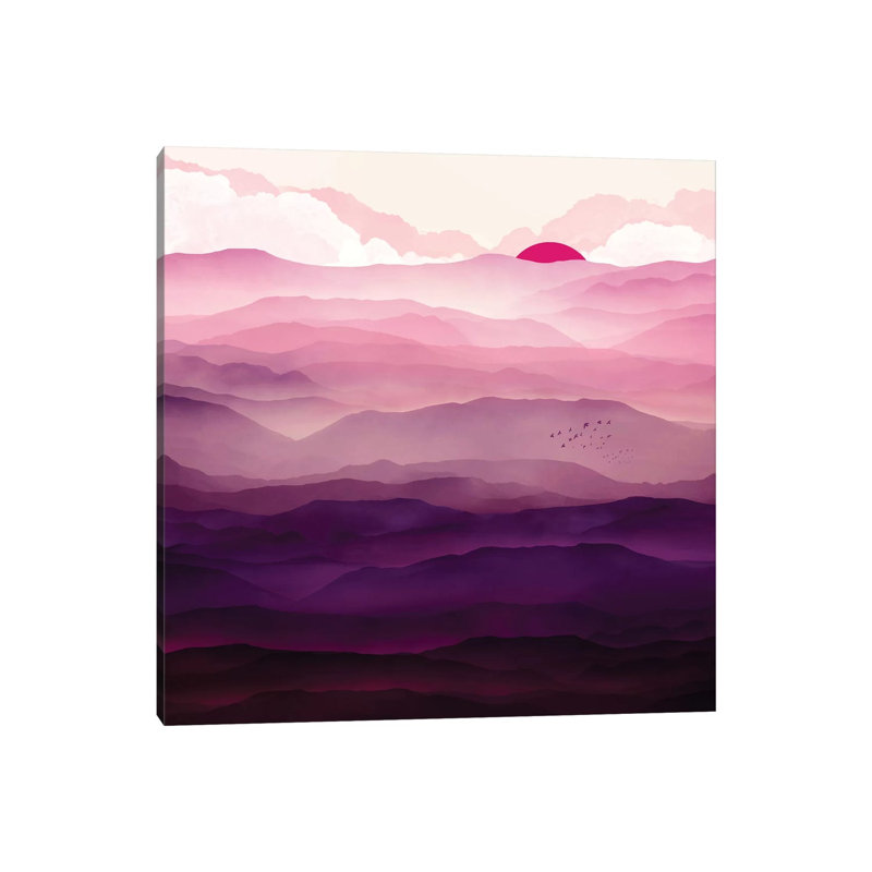 Ultra Violet Day by SpaceFrog Designs - Wrapped Canvas Painting, 45.72 cm H x 45.72 cm W x 1.91 cm D
