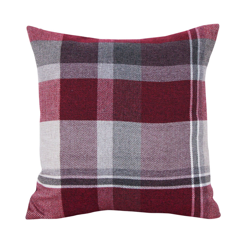 Maniscalco Plaid Square Cushion, Wine