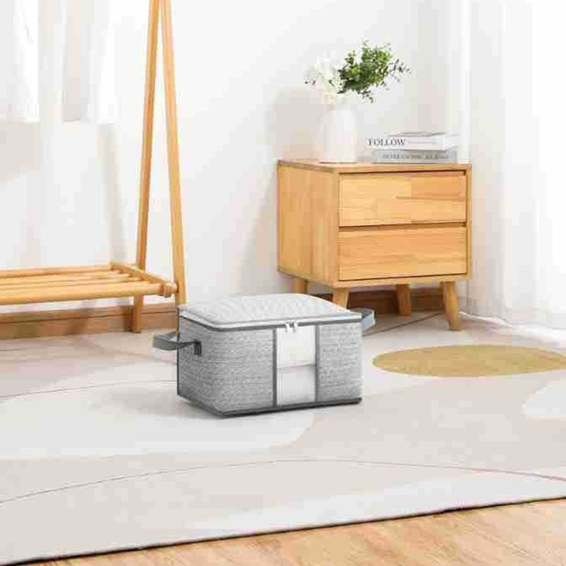 Zippered Clothing Storage Bag With Transparent Window, 7.87" H x 13.78" W x 9.84" D