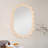 Wood Framed Scalloped Wall Mirror