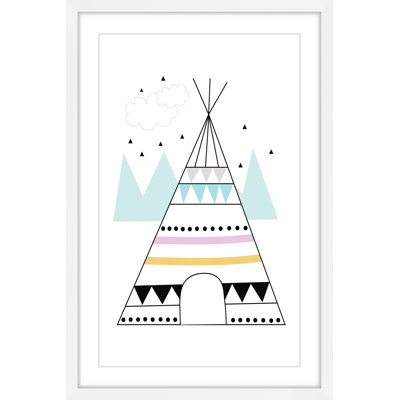'Colourful Play Tent' by Katarina Snygg Framed Paper Print
