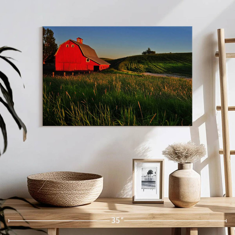 Lilie Countryside Red Barn, 16" H x 24" W