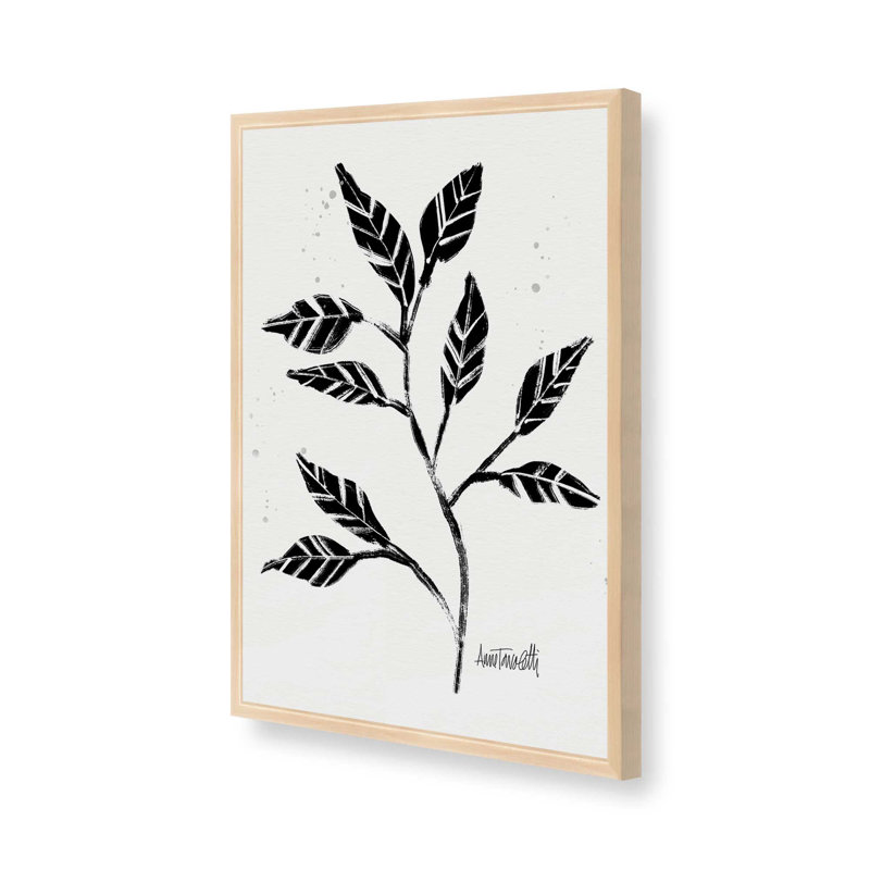 and  Botanicals V Print, Open Corner Framed, Raw Maple, 11" H x 9" W