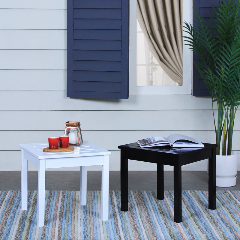 Table d'appoint en bois Danah, Noir