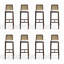 Chaise d'appoint en noyer massif (ensemble de 8)-1681149814-1681149823