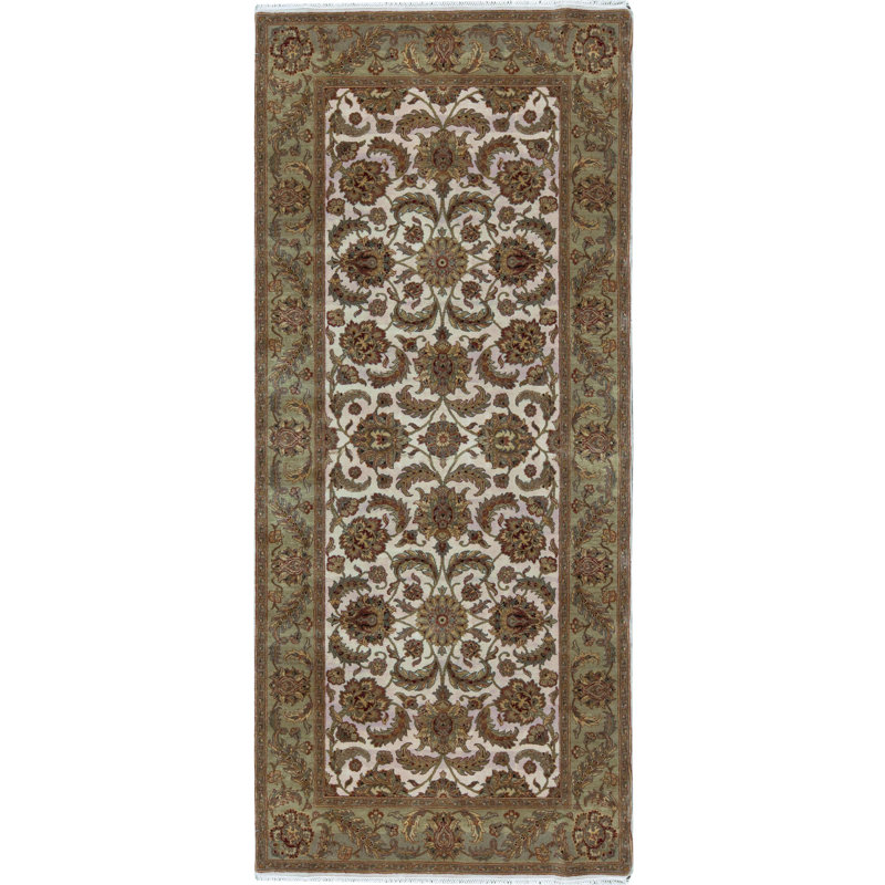 Trinity One-of-a-Kind Runner 5'1" X 11'9" Runner Wool Area Rug in Brown/Ivory
