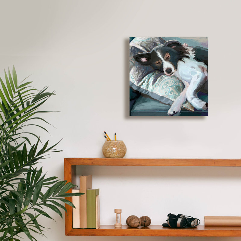 'Couch Collie' by Art Licensing Studio Canvas Wall Art