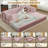 78" Compression Corduroy Sleeper Sofa, Convertible Upholstered Couch with 2 Pillows, No Assembly Required-118101134-124439129