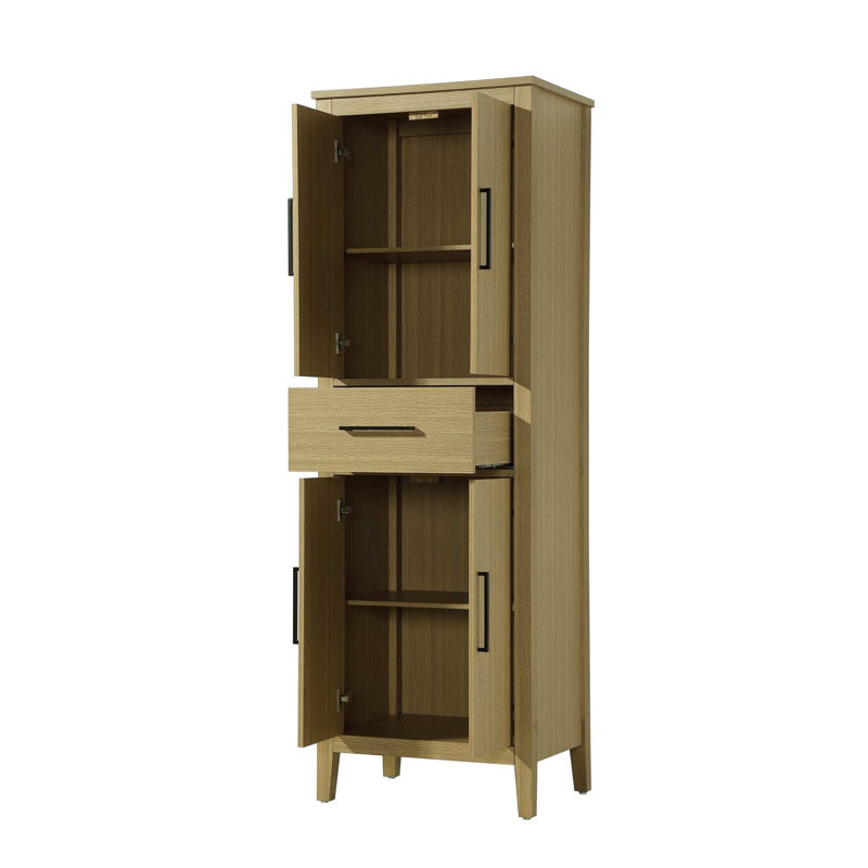 24 Inch Bath Storage Cabinet in Honey Brown, Honey Brown, 72" H x 24" W x 72" D