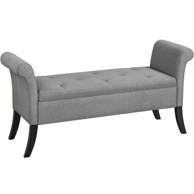 Sholom 52" W Upholstered Storage Bench 