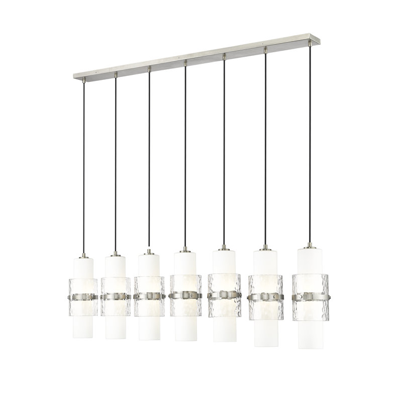 Lustre 7 lumières Bryelle, Nickel brossé