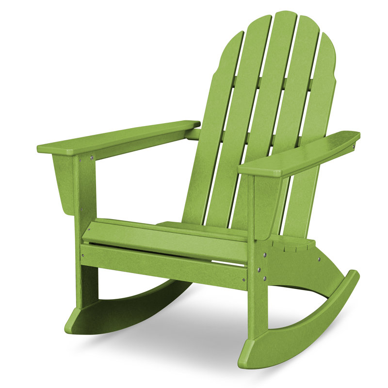POLYWOOD Vineyard Adirondack Rocking Chair, Lime