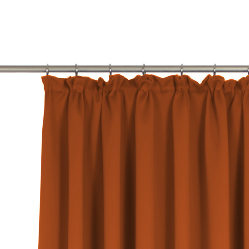 Marybel Room Darkening Single Curtain Panel, 132W x 225D cm, Terra