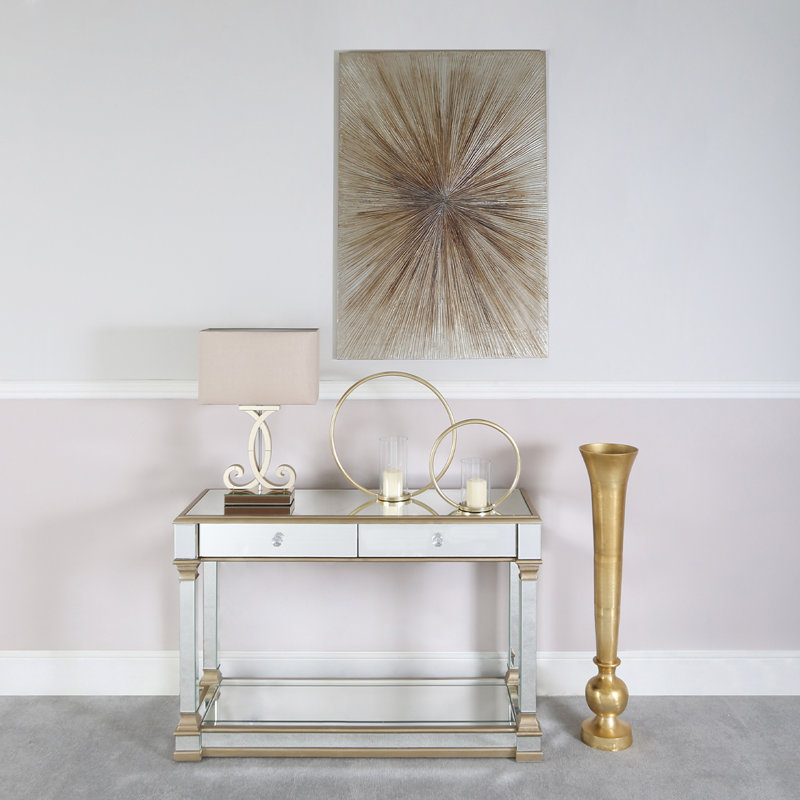 Stainless Steel Tabletop Hurricane, 44cm H x 44cm W x 11cm D