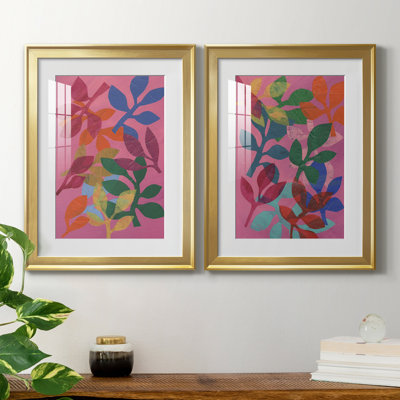 " Vivid Stems III " 2 - Pieces Painting Print
