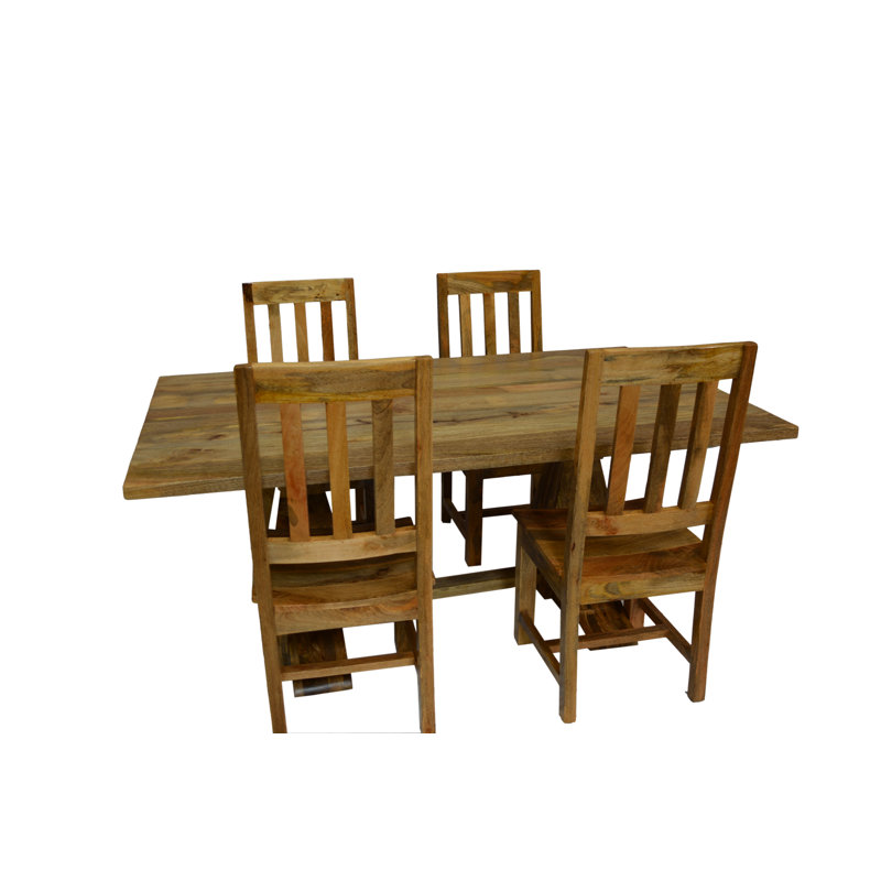 Fyn Solid Wood Dining Table, 30" H x 60" L x 44" D