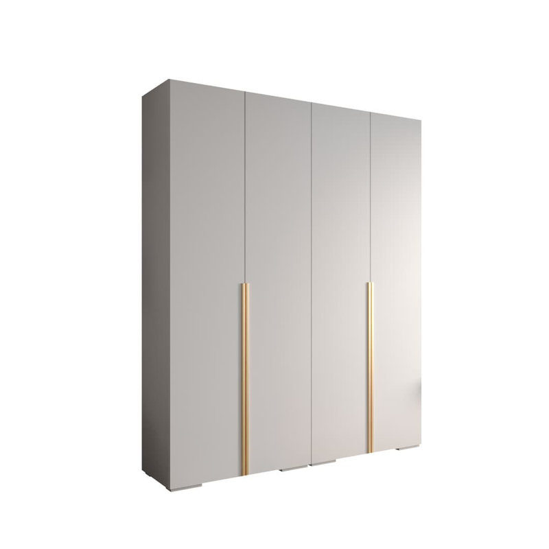 Batel 4 Door Manufactured Wood Wardrobe, White