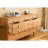 Leather Handle Flip Door Buffet Table