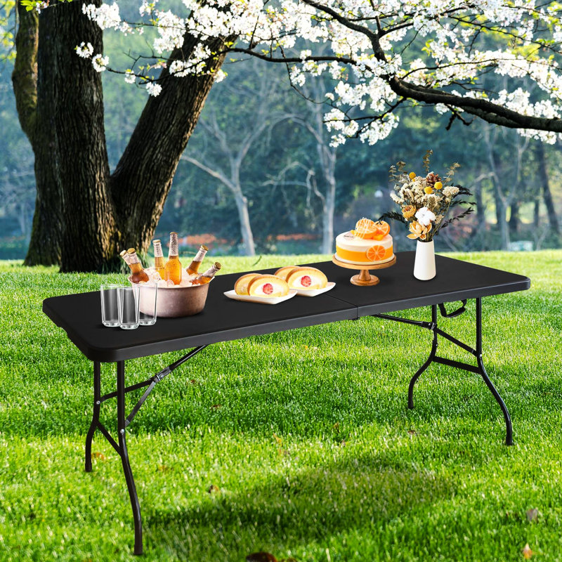 Table portative 6 pi pour pique-nique, imperméable, à forte charge, finition pliante noire pour loisirs, Noir