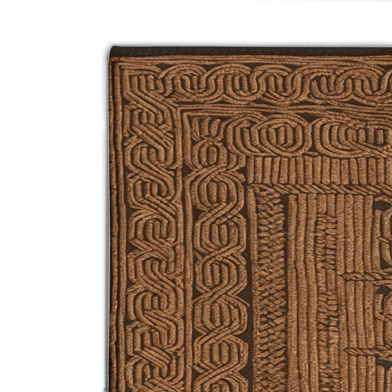 Tapis d'intérieur et d'extérieur brun français, Rectangulaire 2 pi x 3 pi