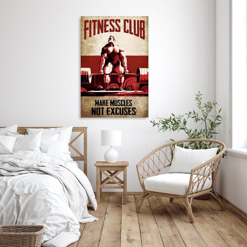 Fitness club sur toile, impression, H 36 po x l 24 po x P 1,25 po