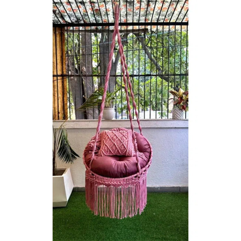Balancelle avec coussin suspendu Lavish Pink, Rose, Rose