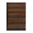 Deayra Walnut and Black 5-Drawer Chest