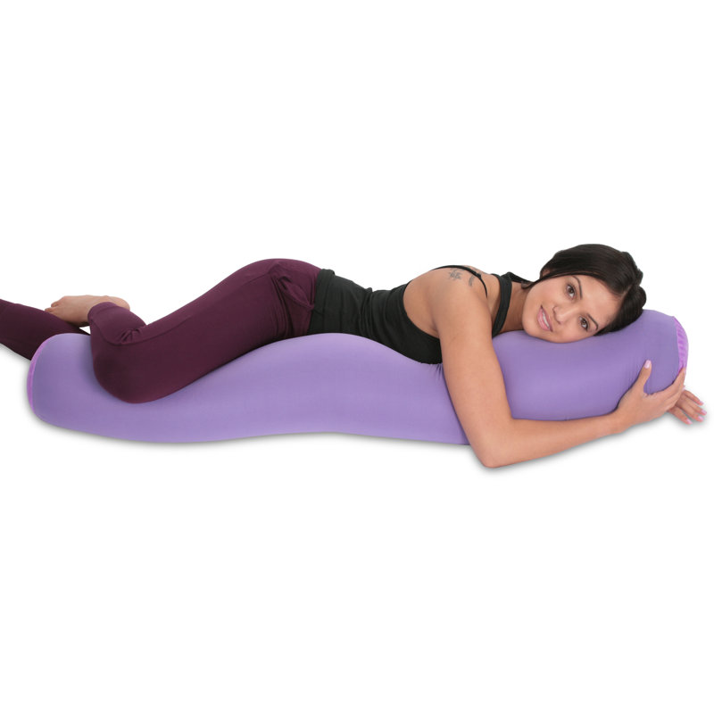 Mooshi Squishy Microbead Body Pillow Cover, Purple