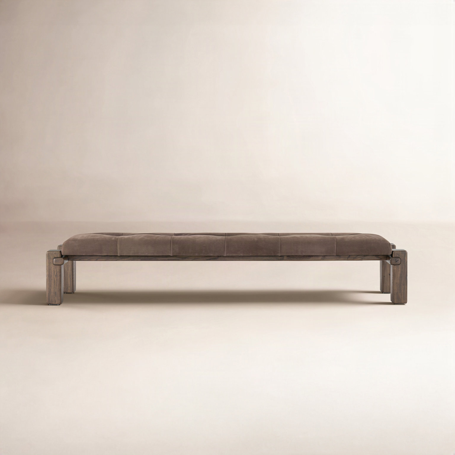 Gelli Genuine Leather Bench, Brown