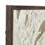 Swept Away Shadow Box II - Abstract Woven Rice Paper Wall Art - Brown Frame