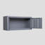 Armoire de rangement flottante en acier de 11,48 po de hauteur gris pour garages, fixation murale, porte à mouvement précis, tablettes amovibles, sous-sols en métal à gestion efficace de l'espace, H 31,52 po x P 15,16 po