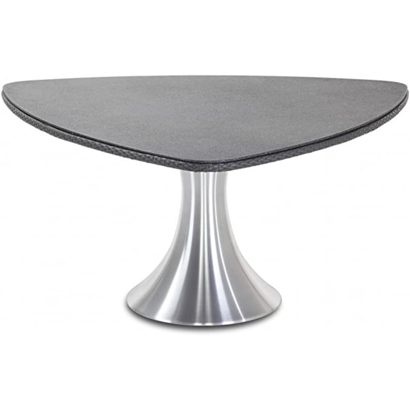 London StoneTEC Outdoor Dining Table, White Pepper/Grey