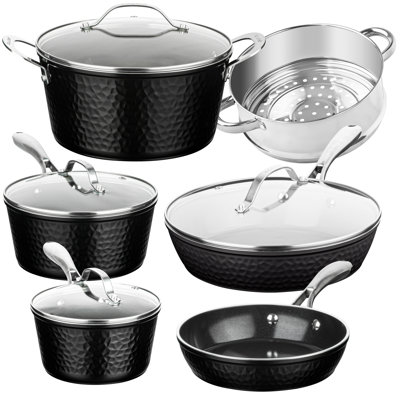 Gotham Steel 10 Piece Hammered Nonstick Ceramic Cookware Set -  6288